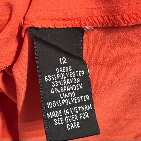 Orange peach and white sunrise color block dress size 12 - Picture 4 of 4